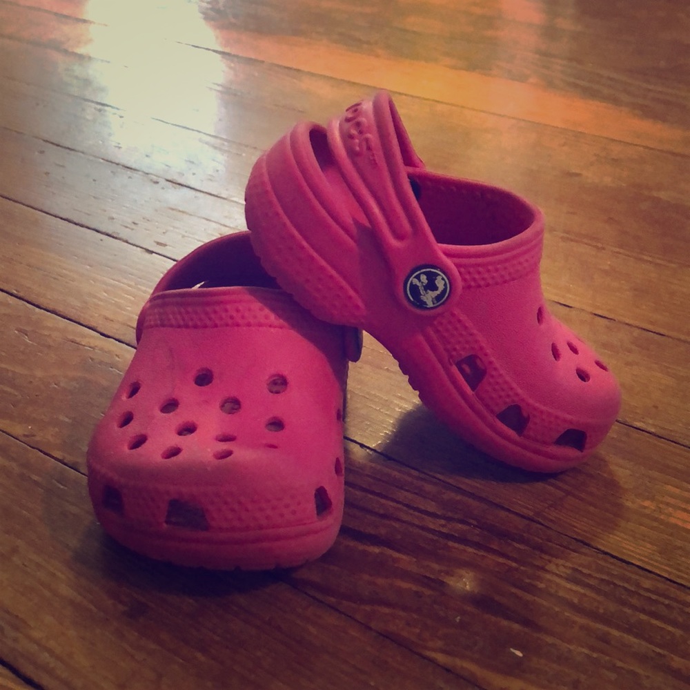 Little pink crocs for baby!